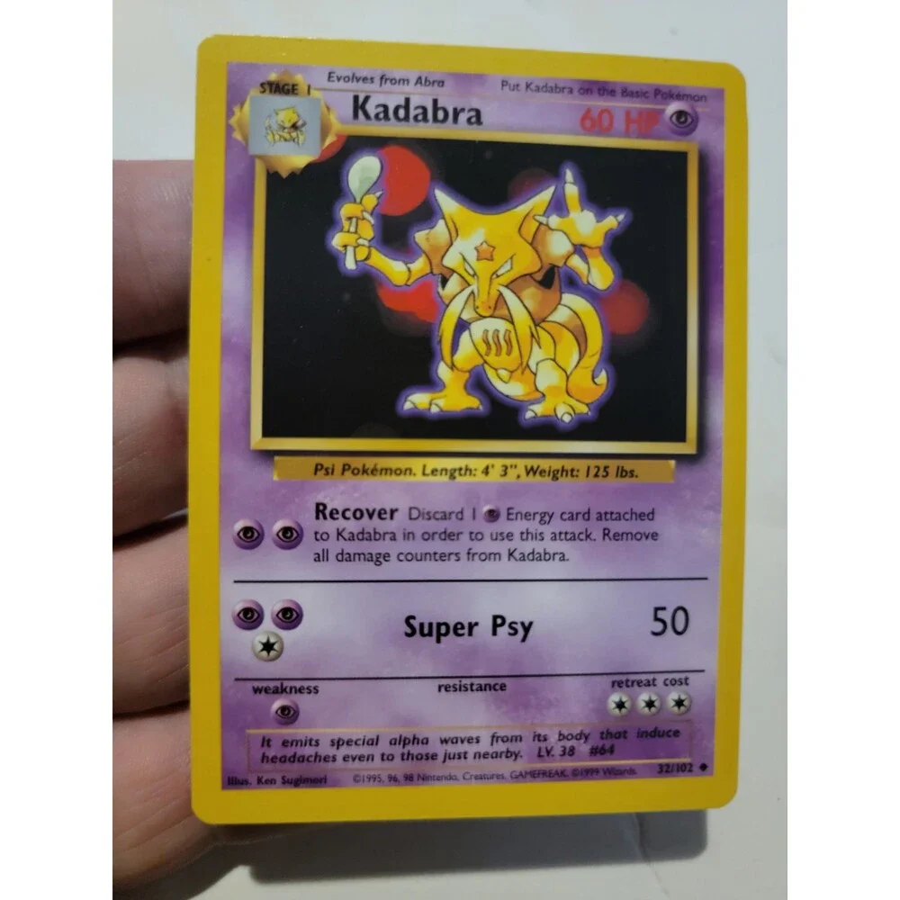Pokemon TCG Card Vintage 1999 WOTC Game Freak Nintendo Wizards 90s Kadabra